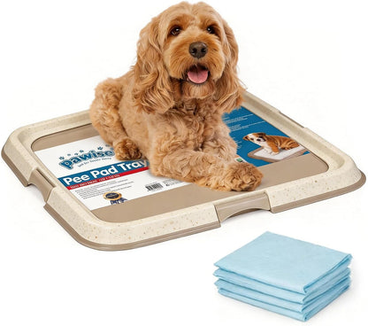 Dog Pee Pad Holder for Puppy, Puppy Pad Holder Tray, Pet Training Pee Pad, Indoor Potty Tray for Senior Dogs, Dog Toilet for Newborn Puppies, 23.5" x 23.5"