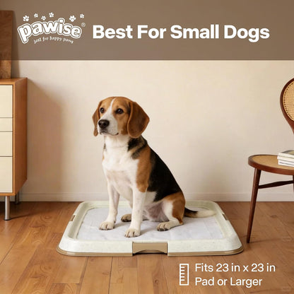 Dog Pee Pad Holder for Puppy, Puppy Pad Holder Tray, Pet Training Pee Pad, Indoor Potty Tray for Senior Dogs, Dog Toilet for Newborn Puppies, 23.5" x 23.5"