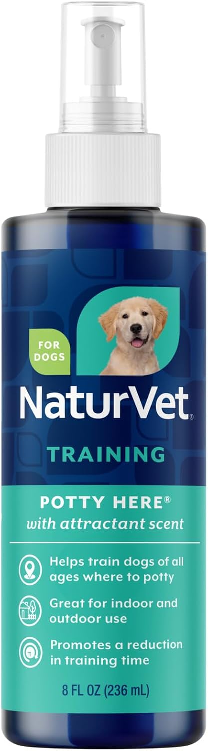 Potty Here Training Aid Spray for Puppies and Dogs - 8 oz