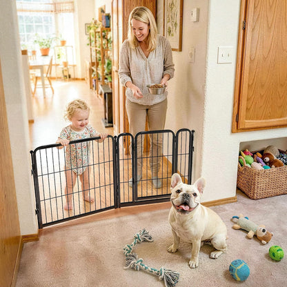 Dog Gate, Extra Wide Adjustable for Openings Up to 183", 24" H