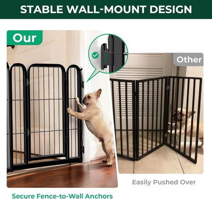 Dog Gate, Extra Wide Adjustable for Openings Up to 183", 24" H