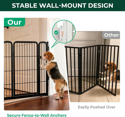 Dog Gate, Extra Wide Adjustable for Openings Up to 183", 24" H