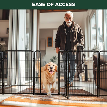 Dog Gate, Extra Wide Adjustable for Openings Up to 183", 24" H