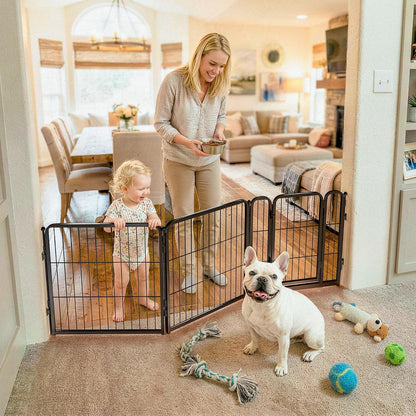 Dog Gate, Extra Wide Adjustable for Openings Up to 183", 24" H