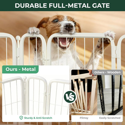 Dog Gate, Extra Wide Adjustable for Openings Up to 183", 24" H
