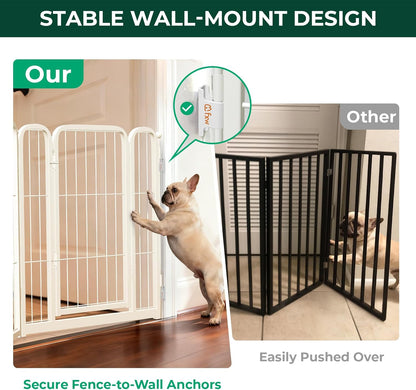 Dog Gate, Extra Wide Adjustable for Openings Up to 183", 24" H