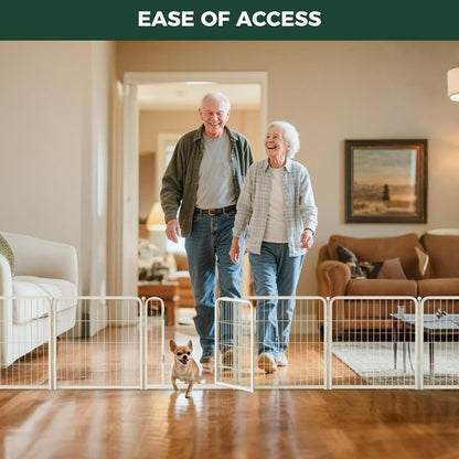 Dog Gate, Extra Wide Adjustable for Openings Up to 183", 24" H