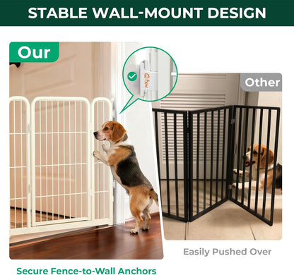 Dog Gate, Extra Wide Adjustable for Openings Up to 183", 24" H