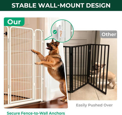 Dog Gate, Extra Wide Adjustable for Openings Up to 183", 24" H