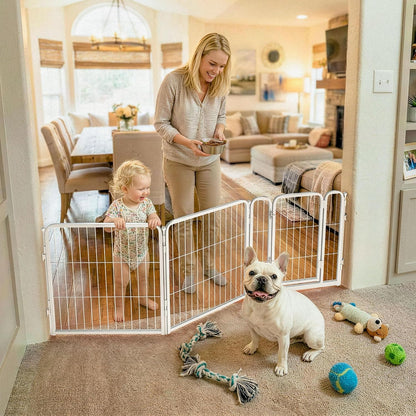 Dog Gate, Extra Wide Adjustable for Openings Up to 183", 24" H