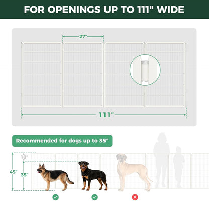 Dog Gate, Extra Wide Adjustable for Openings Up to 183", 24" H