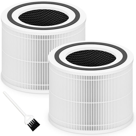 Core 300 Replacement Filter for LEVOIT Core 300 Core 300-P Core 300S Core 300S-P Air Purifier for Home Bedroom Large Room, 3-in-1 High Efficiency and Activated Carbon Filter, Core 300-RF, 2 Pack