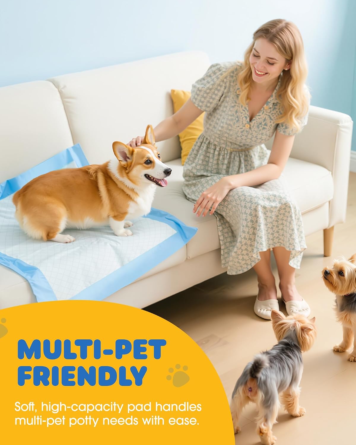 Puppy Pads for Dogs, 34 x 28 in, 6-Layer, Leak-Proof