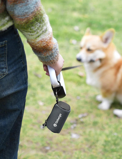 Dog Poop Bag Holder with Used Bag Carrier(Black)