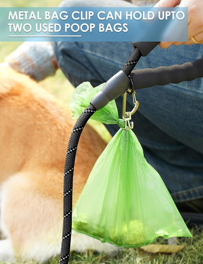 Dog Poop Bag Holder with Used Bag Carrier(Black)