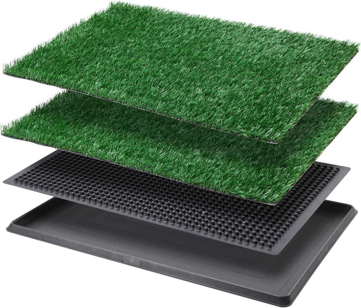 Dog Grass Pad with Tray - 16x20in for Apartment Balcony Use