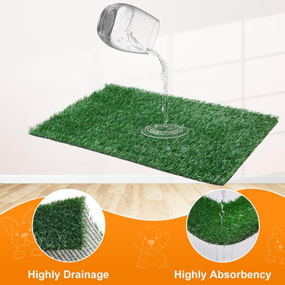 Dog Grass Pad with Tray - 16x20in for Apartment Balcony Use