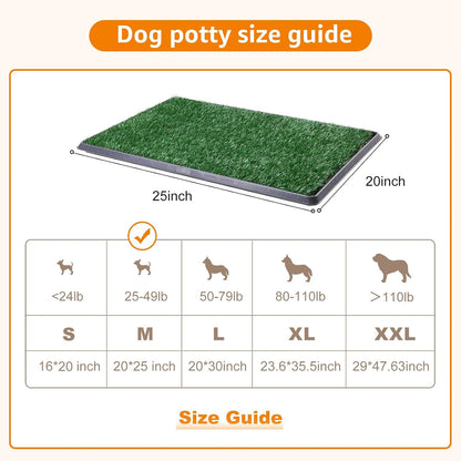 Dog Grass Pad with Tray - 16x20in for Apartment Balcony Use