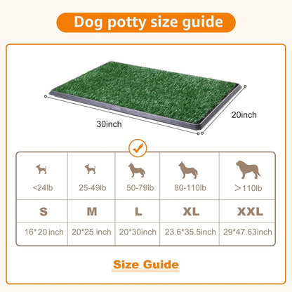 Dog Grass Pad with Tray - 16x20in for Apartment Balcony Use