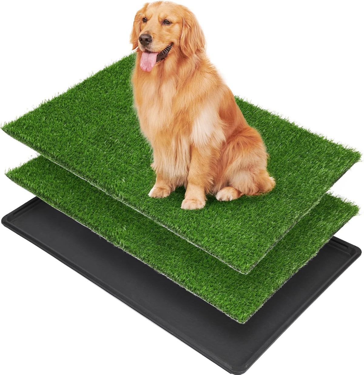 Dog Grass Pad with Tray - 16x20in for Apartment Balcony Use