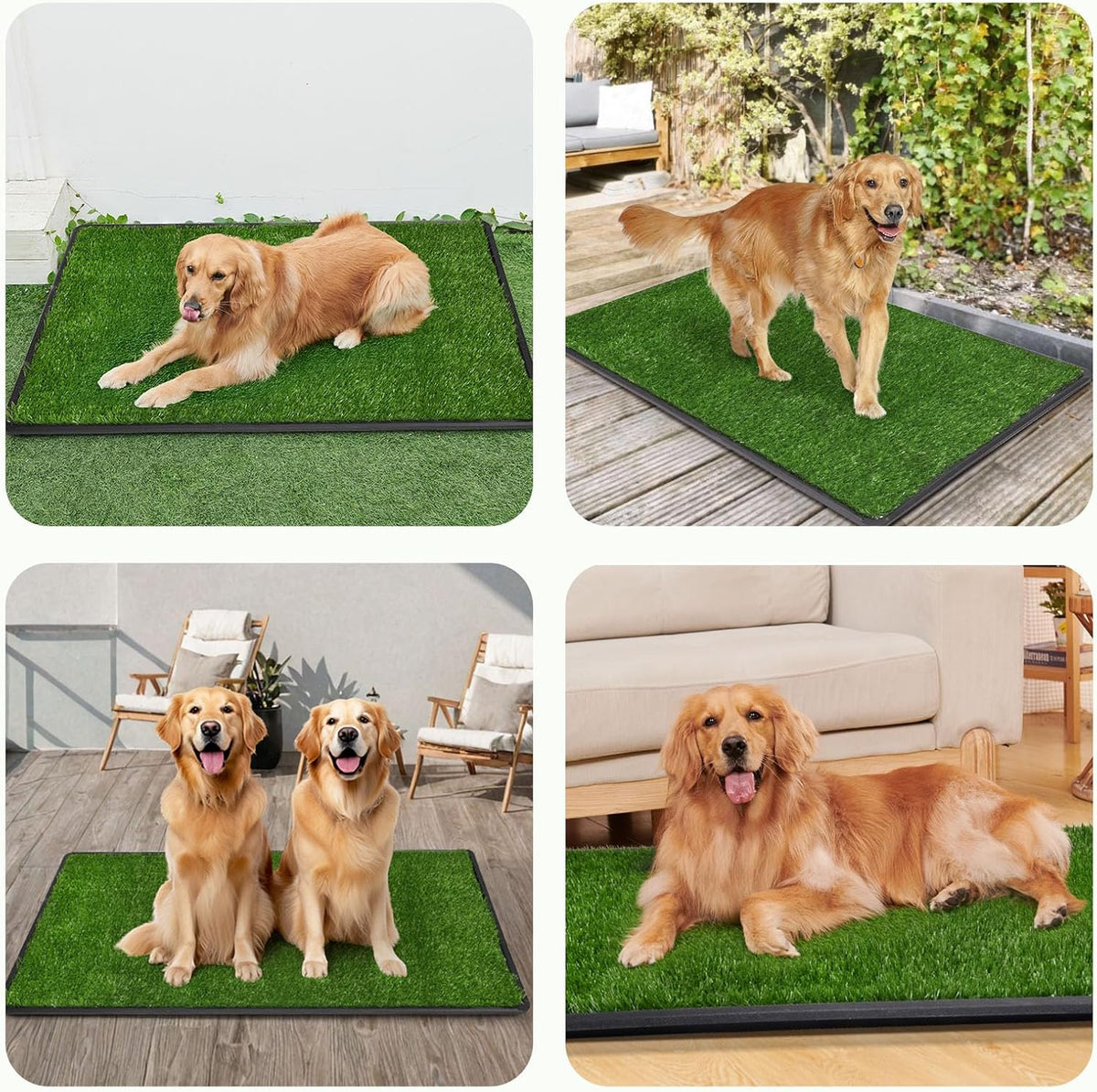 Dog Grass Pad with Tray - 16x20in for Apartment Balcony Use