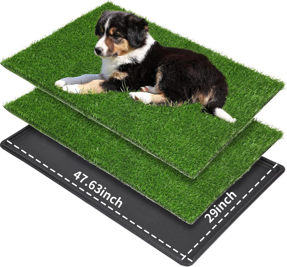 Dog Grass Pad with Tray - 16x20in for Apartment Balcony Use