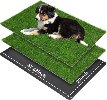 Dog Grass Pad with Tray - 16x20in for Apartment Balcony Use
