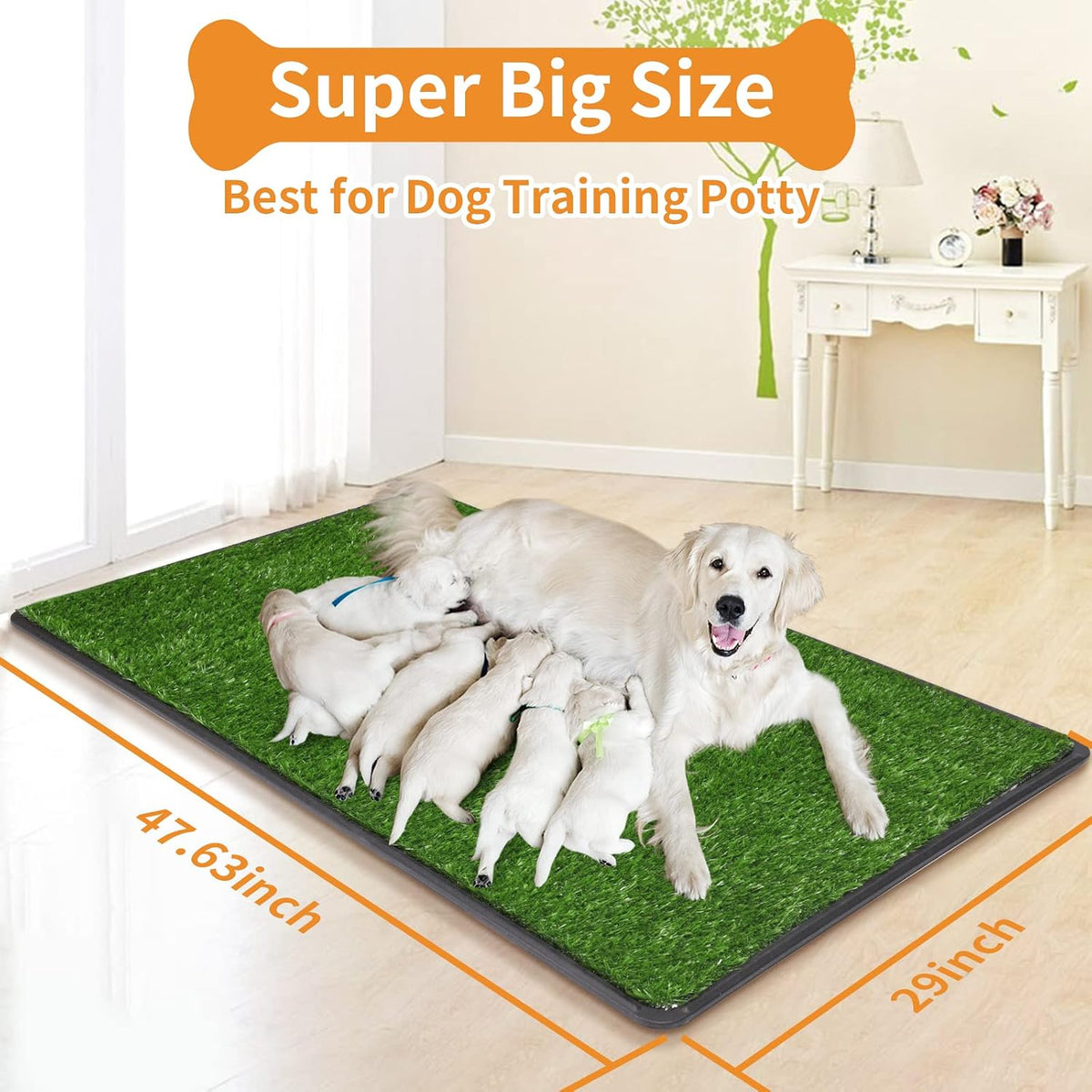 Dog Grass Pad with Tray - 16x20in for Apartment Balcony Use