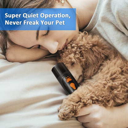 Super Quiet Dog Nail Grinder & Clippers Kit with 2 LED Lights, 3 Speeds Up to 12,000 RPM, Lower Than 30dB Electric Pet Nail Trimmer for Small Medium Large Dogs and Cats