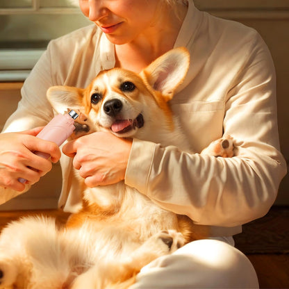 Super Quiet Dog Nail Grinder & Clippers Kit with 2 LED Lights, 3 Speeds Up to 12,000 RPM, Lower Than 30dB Electric Pet Nail Trimmer for Small Medium Large Dogs and Cats