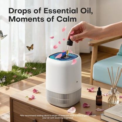 Air Purifiers for Home, High Efficiency Filter Up to 1076 Ft², White