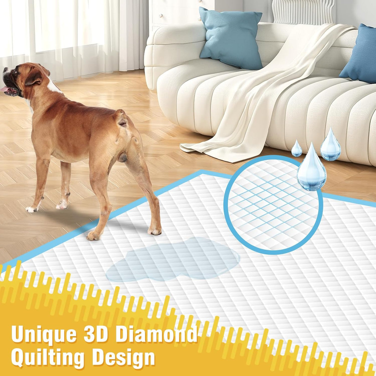 Extra Large Puppy Pads | 30x26 Inch XL Potty Pads for Dogs | Super Absorbent Disposable Dog Pads Heavy Duty | Piddle Pads for Pet Training
