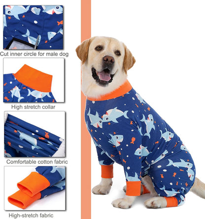 Dog Recovery Suit After Surgery Female Male, Medium Large Dog Neuter Shirt Cone Alternatives Prevent Licking Surgical Onesies (Strawberry, 3XL)