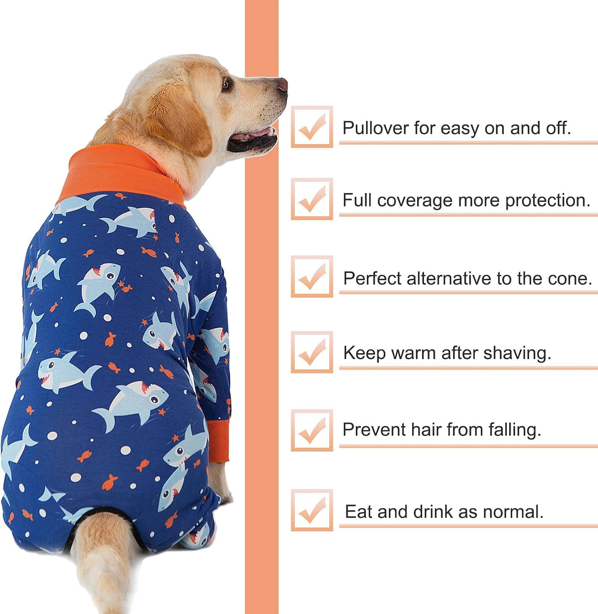 Dog Recovery Suit After Surgery Female Male, Medium Large Dog Neuter Shirt Cone Alternatives Prevent Licking Surgical Onesies (Strawberry, 3XL)