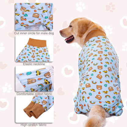 Dog Recovery Suit After Surgery Female Male, Medium Large Dog Neuter Shirt Cone Alternatives Prevent Licking Surgical Onesies (Strawberry, 3XL)