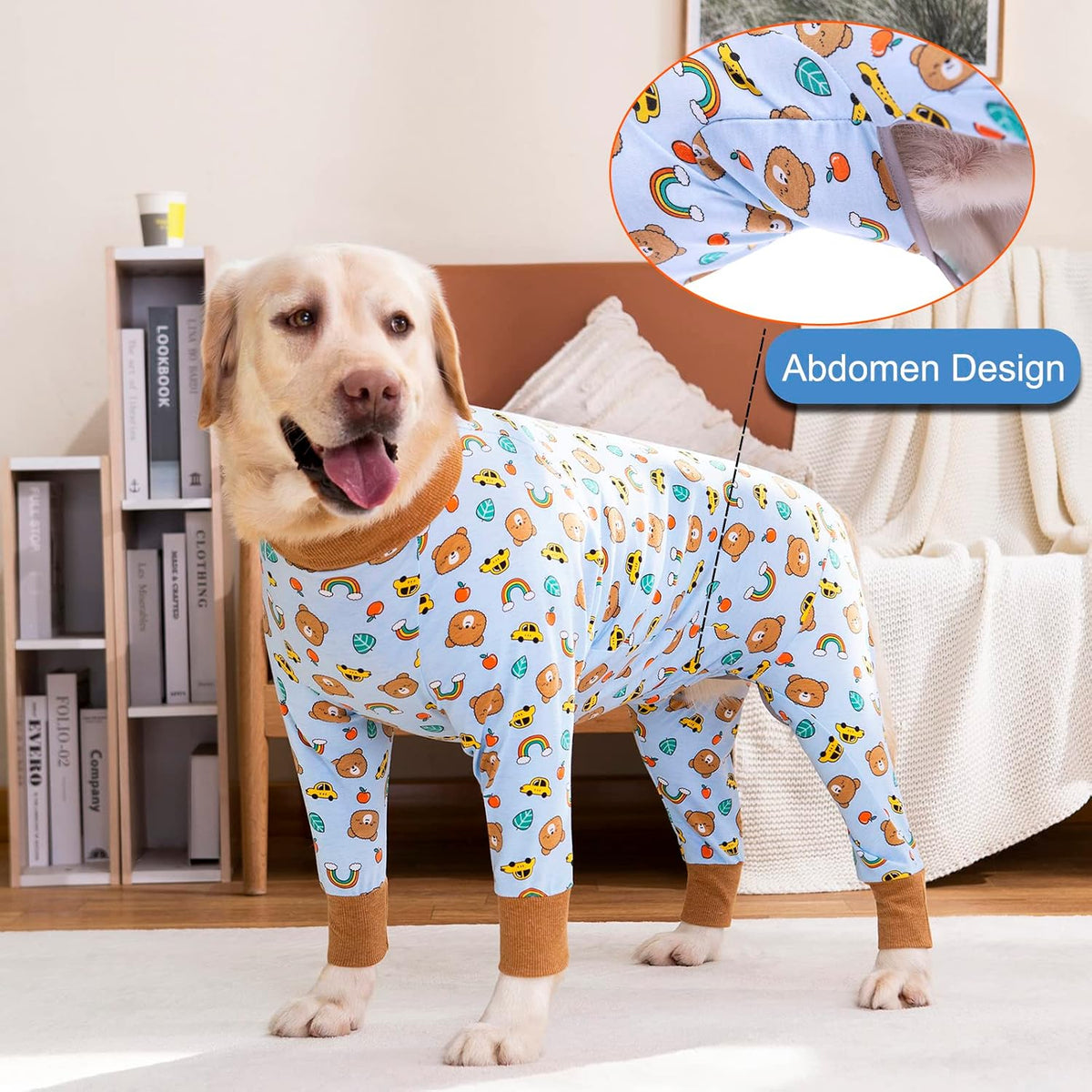 Dog Recovery Suit After Surgery Female Male, Medium Large Dog Neuter Shirt Cone Alternatives Prevent Licking Surgical Onesies (Strawberry, 3XL)