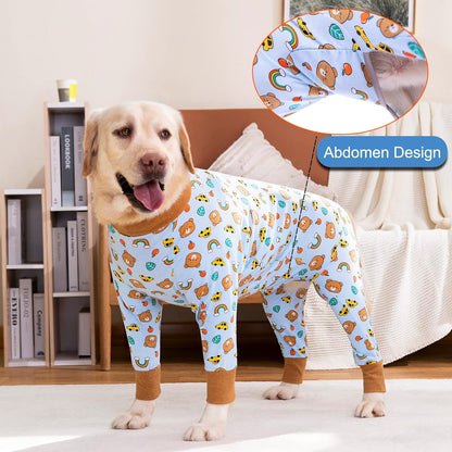 Dog Recovery Suit After Surgery Female Male, Medium Large Dog Neuter Shirt Cone Alternatives Prevent Licking Surgical Onesies (Strawberry, 3XL)