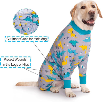 Dog Recovery Suit After Surgery Female Male, Medium Large Dog Neuter Shirt Cone Alternatives Prevent Licking Surgical Onesies (Strawberry, 3XL)