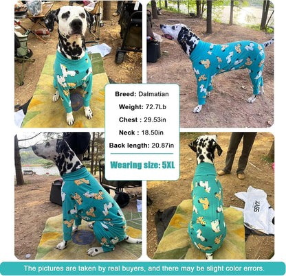 Dog Recovery Suit After Surgery Female Male, Medium Large Dog Neuter Shirt Cone Alternatives Prevent Licking Surgical Onesies (Strawberry, 3XL)