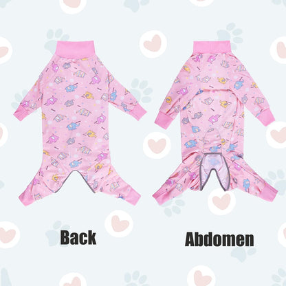 Dog Recovery Suit After Surgery Female Male, Medium Large Dog Neuter Shirt Cone Alternatives Prevent Licking Surgical Onesies (Strawberry, 3XL)