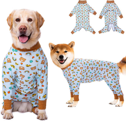 Dog Recovery Suit After Surgery Female Male, Medium Large Dog Neuter Shirt Cone Alternatives Prevent Licking Surgical Onesies (Strawberry, 3XL)