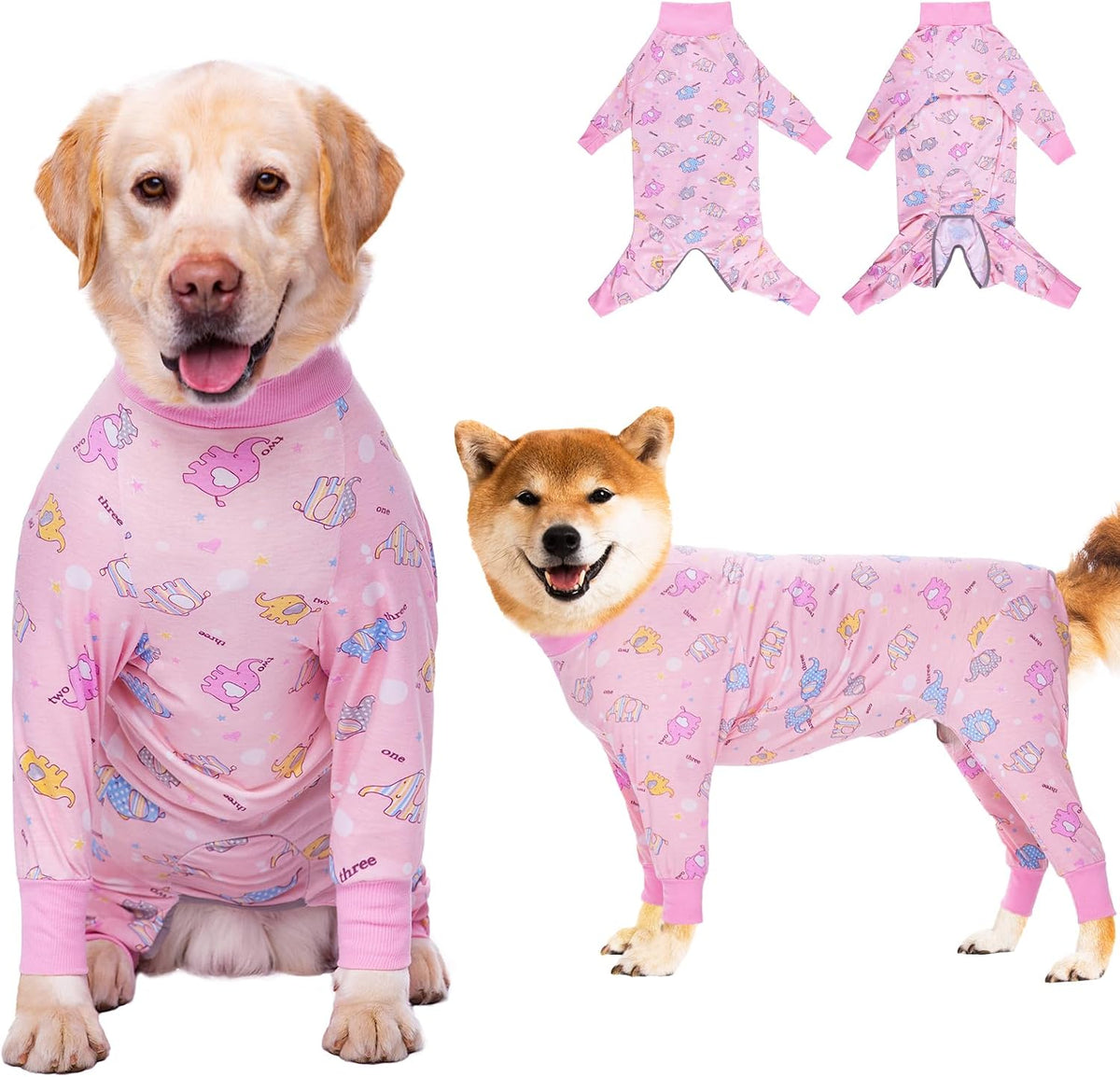 Dog Recovery Suit After Surgery Female Male, Medium Large Dog Neuter Shirt Cone Alternatives Prevent Licking Surgical Onesies (Strawberry, 3XL)