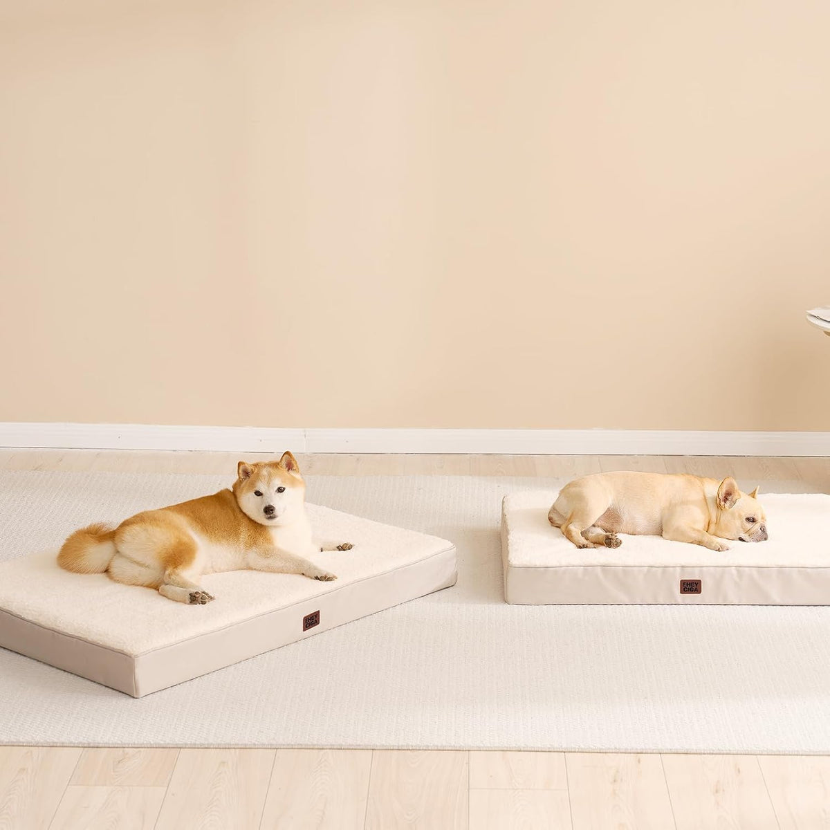 Orthopedic Dog Bed Large with Removable Washable Cover, 41IN Grey | Egg Crate Foam Support, Durable Oxford fabric, Non-Slip Bottom, Machine Washable, Soft Waterproof Plush Pet Bed Mat For Crate