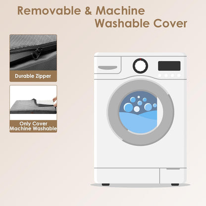 Orthopedic Dog Bed Large with Removable Washable Cover, 41IN Grey | Egg Crate Foam Support, Durable Oxford fabric, Non-Slip Bottom, Machine Washable, Soft Waterproof Plush Pet Bed Mat For Crate