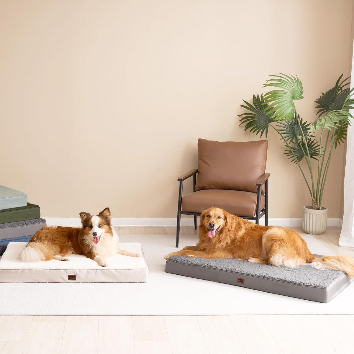 Orthopedic Dog Bed Large with Removable Washable Cover, 41IN Grey | Egg Crate Foam Support, Durable Oxford fabric, Non-Slip Bottom, Machine Washable, Soft Waterproof Plush Pet Bed Mat For Crate