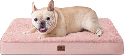 Orthopedic Dog Bed Large with Removable Washable Cover, 41IN Grey | Egg Crate Foam Support, Durable Oxford fabric, Non-Slip Bottom, Machine Washable, Soft Waterproof Plush Pet Bed Mat For Crate