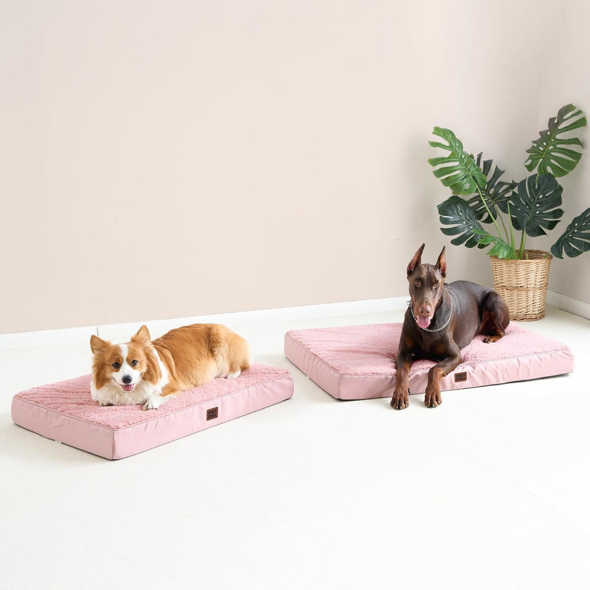 Orthopedic Dog Bed Large with Removable Washable Cover, 41IN Grey | Egg Crate Foam Support, Durable Oxford fabric, Non-Slip Bottom, Machine Washable, Soft Waterproof Plush Pet Bed Mat For Crate