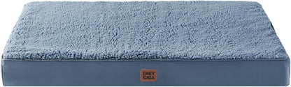 Orthopedic Dog Bed Large with Removable Washable Cover, 41IN Grey | Egg Crate Foam Support, Durable Oxford fabric, Non-Slip Bottom, Machine Washable, Soft Waterproof Plush Pet Bed Mat For Crate