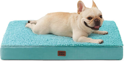 Orthopedic Dog Bed Large with Removable Washable Cover, 41IN Grey | Egg Crate Foam Support, Durable Oxford fabric, Non-Slip Bottom, Machine Washable, Soft Waterproof Plush Pet Bed Mat For Crate