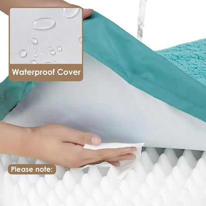 Orthopedic Dog Bed Large with Removable Washable Cover, 41IN Grey | Egg Crate Foam Support, Durable Oxford fabric, Non-Slip Bottom, Machine Washable, Soft Waterproof Plush Pet Bed Mat For Crate